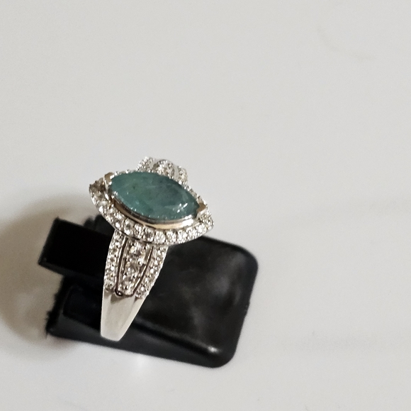 Earth Mined Grandidierite Ring in Platinum over Sterling Silver Sz 7! ✨️ - Picture 3 of 7